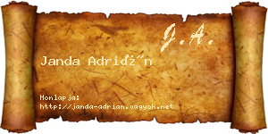 Janda Adrián névjegykártya